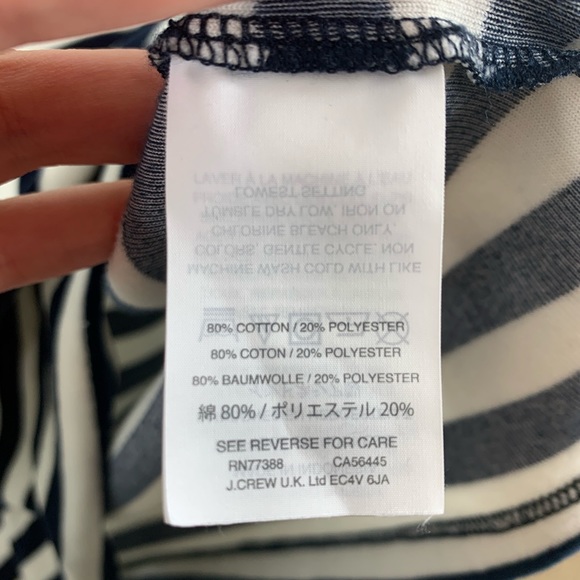 Madewell Velour Crewneck Tee Meg Stripe XL - Picture 6 of 7